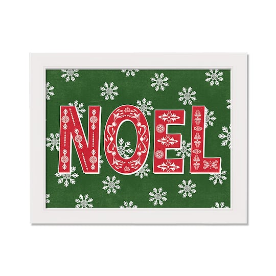 Scandinavian Noel White Framed Print